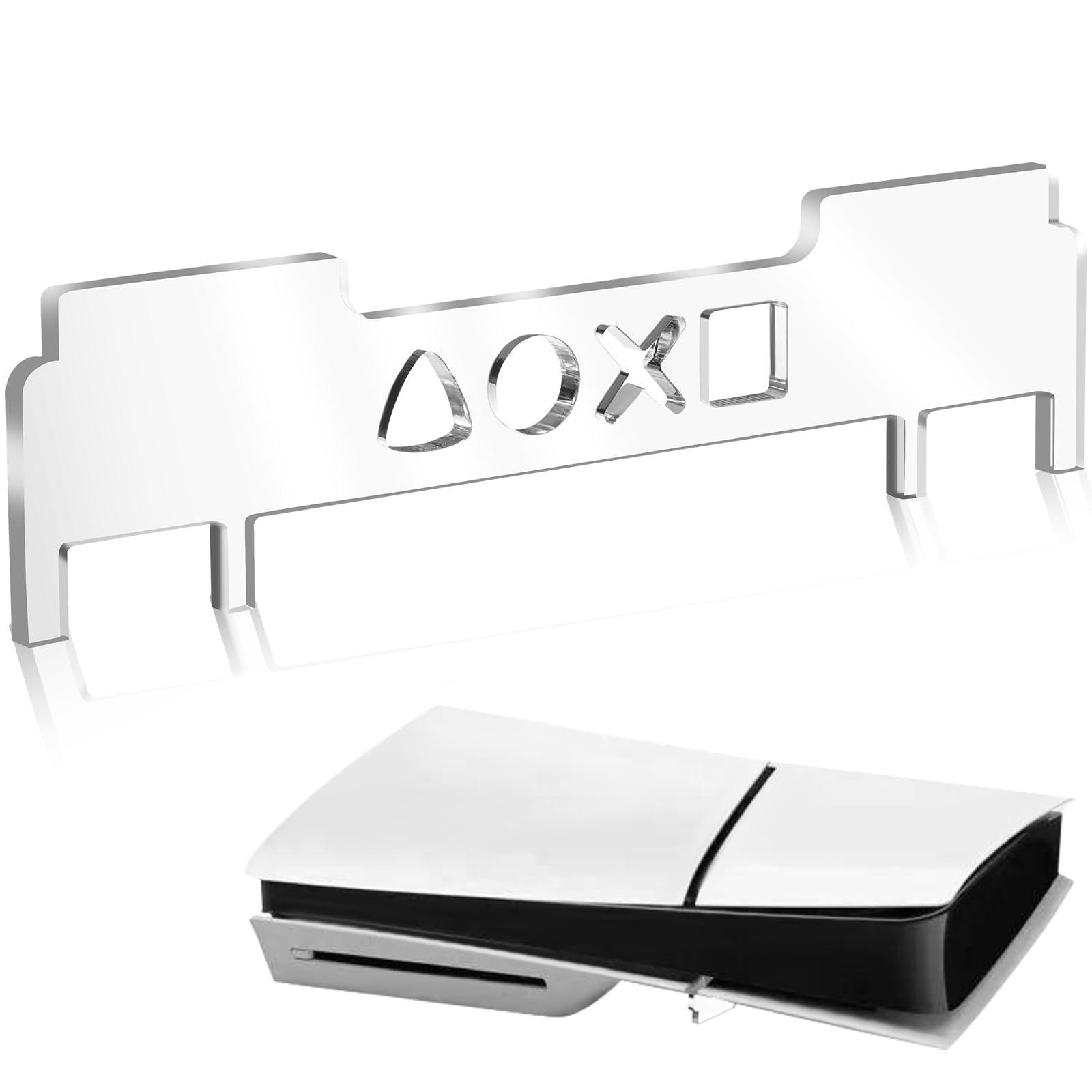 Horizontal Stand for PS5 Slim Console Transparent Acrylic PS5 Slim Horizontal Stand Heat Dissipation Bracket Stable Base with