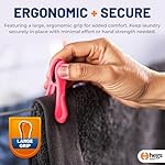 The Smartest Heavy Duty Clothespins with Hooks (24 Pack Orange, Pink, Blue) - Hang 3 Garments at Once with Our Tough, Dual Hooks Clothes Pins with Anti-Rust Spring - Tough, Colorful Clothespins - Image 4