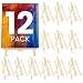 12-Pack of Tabletop Easels - Wood Easel, Mini Easels for Tabletop Painting, Standing Easel, Brown - 9 x 14.8 inches