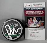 Peter DeBoer Signed Stars Reverse Retro Dallas Puck w/JSA COA
