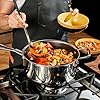HexClad Hybrid Nonstick 5-Quart Saucepan with Tempered Glass Lid, Stay-Cool Handle, Dishwasher-Friendly, Oven-Safe Up to 900°F, Induction Ready, Compatible with All Cooktops #1