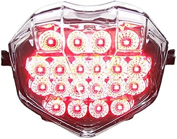 Integrated Sequential LED Tail Lights Clear Lens for 2013-2017 Triumph Daytona 675 20+ Moto2 13-19 Street Triple 20-22 765 RS