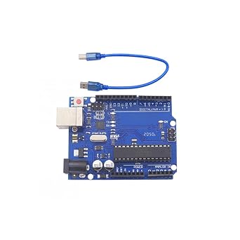 UNO R3 Development Board Official Version, UNO R 3 Board ATmega 328 P Microcontroller Module, Compatible, USB Cable with Arduino 1 Set