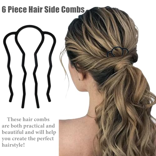 Set de 6 Peines Laterales de Metal para Cabello miniatura 3