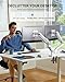 HUANUO Dual Monitor Stand - Full Adjustable Monitor Desk Mount Swivel Vesa Bracket with C Clamp, Grommet Mounting Base for 13 to 32 Inch Computer Screens - Each Arm Holds 4.4 to 19.8lbs - White