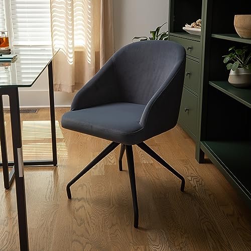 Martha Stewart Sora Upholstered Stationary Office Chair, Gray by Martha Stewart - Used condition - Image 6