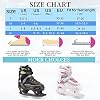 Ice Skates,Hockey Skates with Adjustable 4 Sizes,Soft Padding and Reinforced Ankle Support for Boys Girls Youth Men Women and Beginners