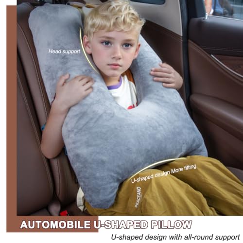 1 MIDDLE ONE Car Pillow for Kids, Memory Foam Travel Pillow for Car and Adults, Kids Car Pillows for Sleeping on Road Trip, Small Body Pillow for Kid (Dark Purple) by 1 MIDDLE ONE - Image 6