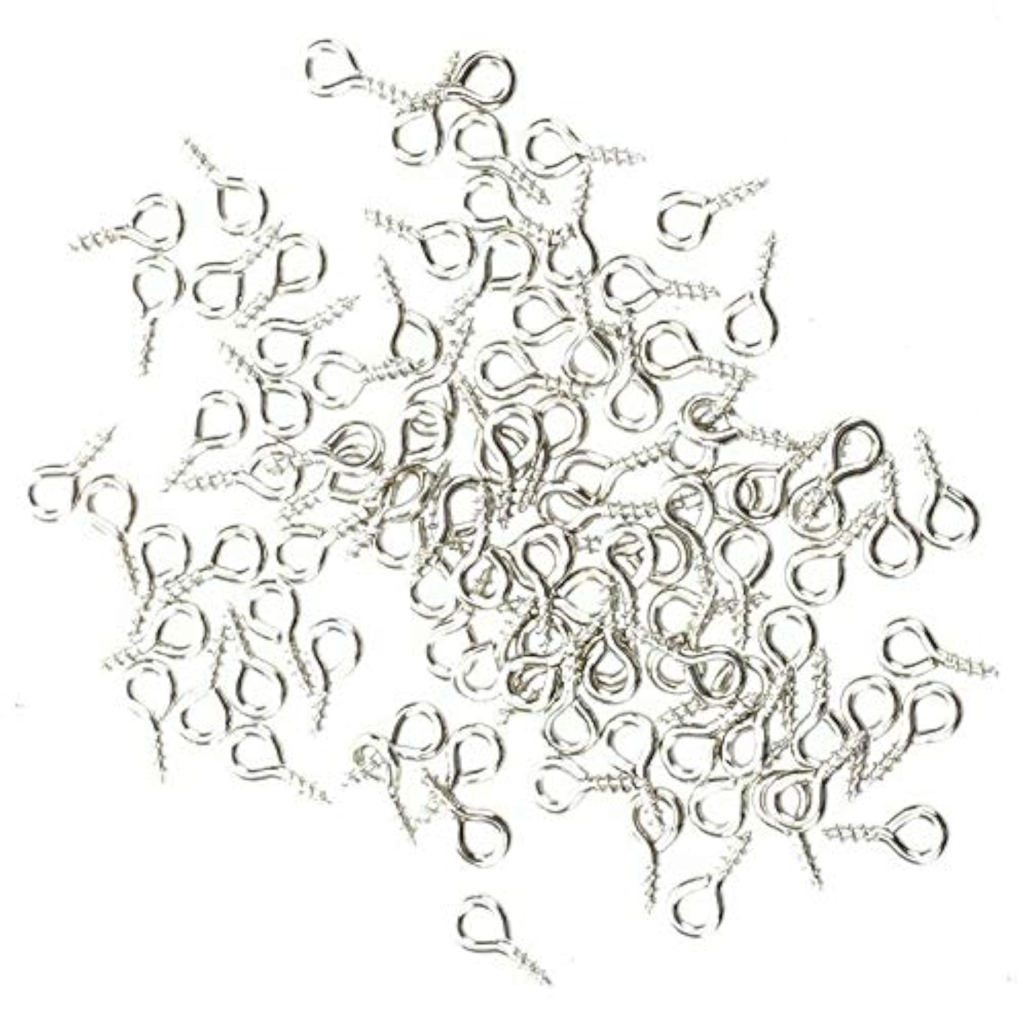 100pcs Small Tiny Mini Eye Pins Eyepins Hooks Eyelets