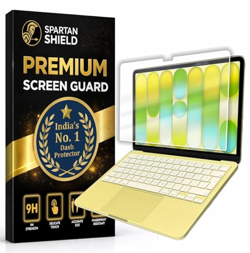 Spartan Shield IMPACT Screen Protector For APPLE MACBOOK NEO 2026 || 13-Inch || A18Pro Chip/A3404 Display Guard || Anti Scratch || Water Repellant || HD Clear || Aspect Ratio 16:10 || 5H Hardness-Rated New MacbookNeo Protective Film | Must-Have Laptop Accessories 2026+ [Not Tempered Glass]