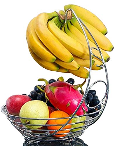 Ever Rich ® Plato De Frutas Con Percha De Plátano (Cromo)