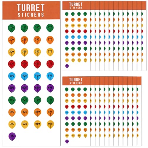 Lelifomovc 25PCS Turret Tags for Hunting Scope, Scope Turret Stickers, Dope Cards for Shooting, Scope Dope Stickers, Fits Various Scope Caps, Quick Distance Adjustment for Hunting & Target Shooting