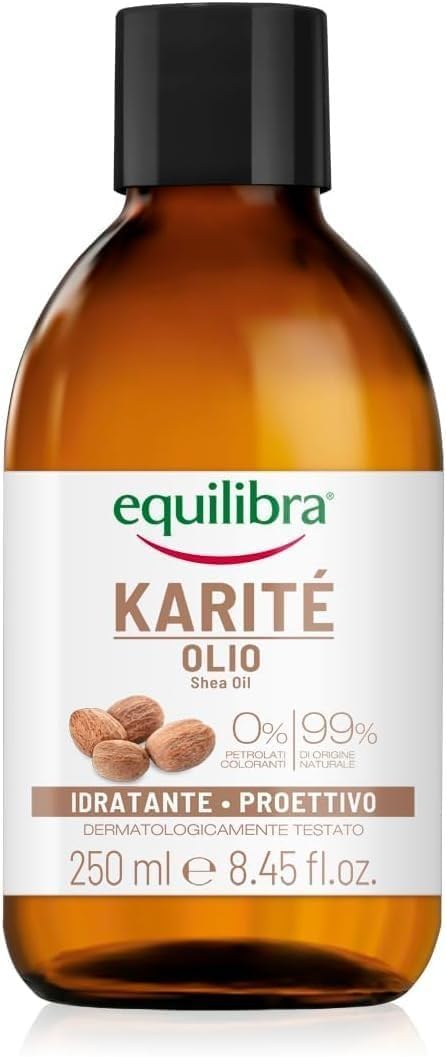 Equilibra Olio di Karite Viso e Corpo, 250 ml, con Fitosteroli e Vitamina E