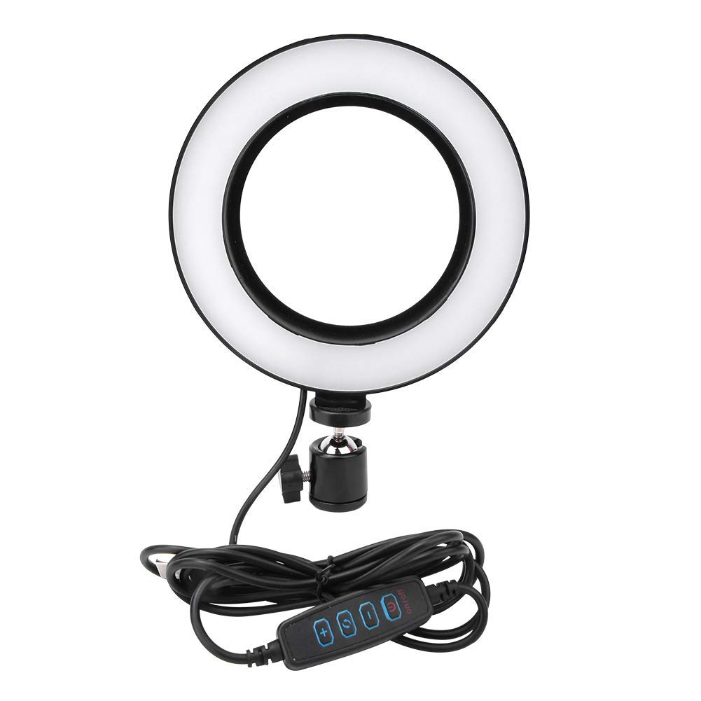 Anello Luminoso a LED 6 Pollici, 3 Modalità Luminosità Regolabile, Luce Ad Anello Dimmerabile per Fotografia Trucco Selfie Video Editing Montaggio
