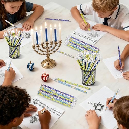 Lápices Ulema Hanukkah 100 unidades con borrador miniatura 6