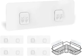 Esteopt 4 Pcs Corner Shower Caddy Adhesive Sticker Hooks, Shower Shelf Adhesive Hooks, Shower Caddy Adhesive Replacement, Adhesive Hooks for Bathroom Kitchen Corner Shelf