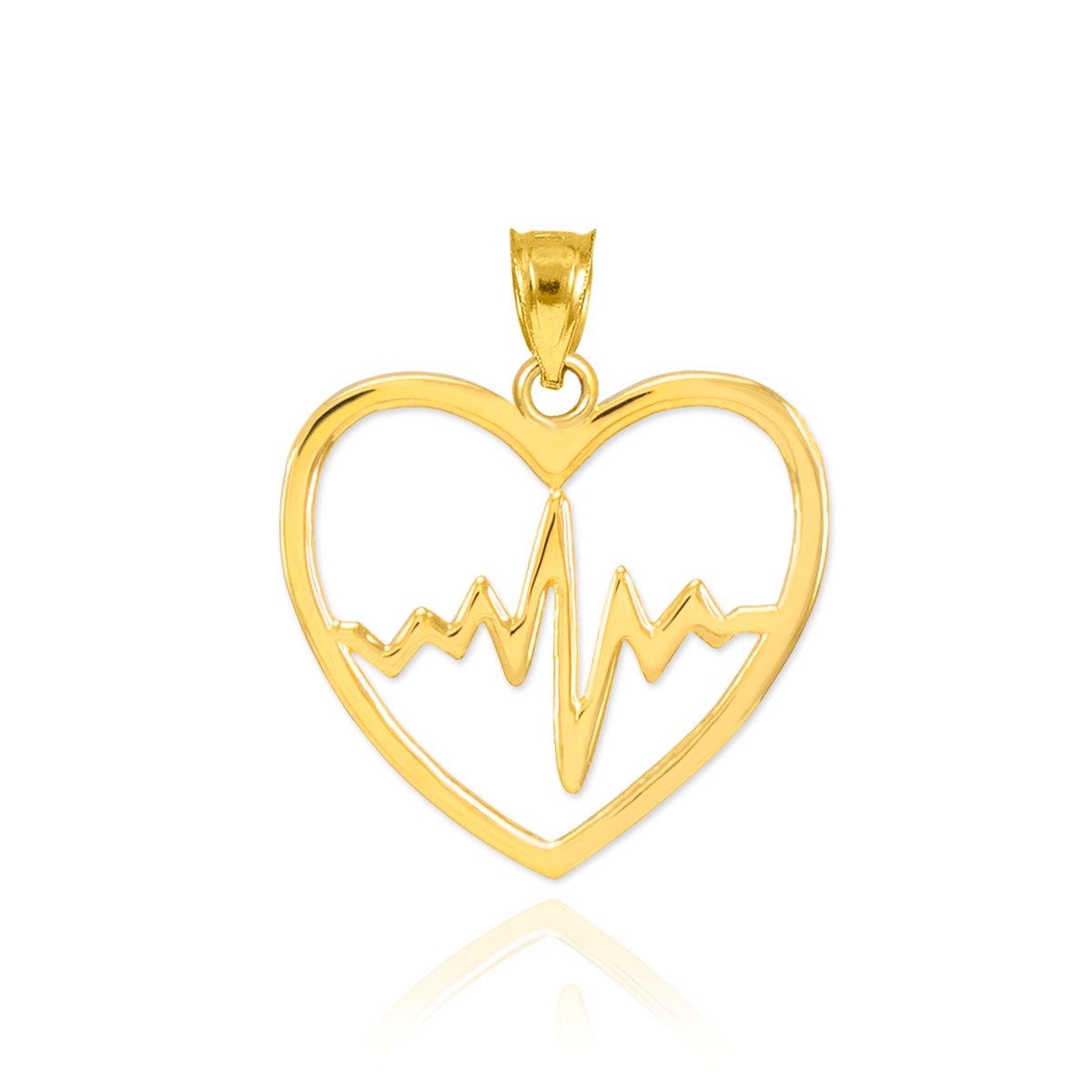 Claddagh Gold Pulse Heart Pendant