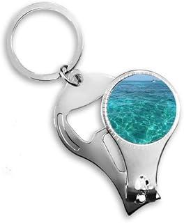 Ocean Water Science Nature Picture Nail Nipper Ring Chaveiro Abridor de Garrafas Cortador