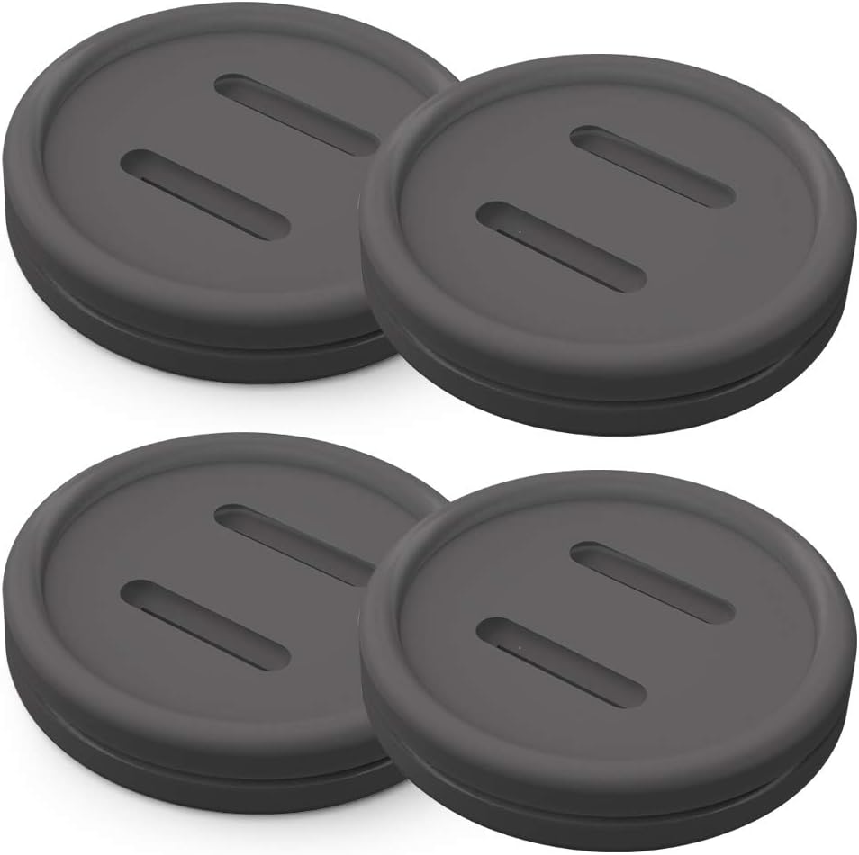 [4-Pack] BBQ Thermometer and Probe Grommet for Grills, Replacement for Weber 85037 Smokey Mountain Cookers and DIY Sensor Port for Other Grills