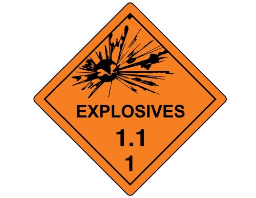 Panneau Explosives 1.1 DOT magnétique pour sécuriser les camions