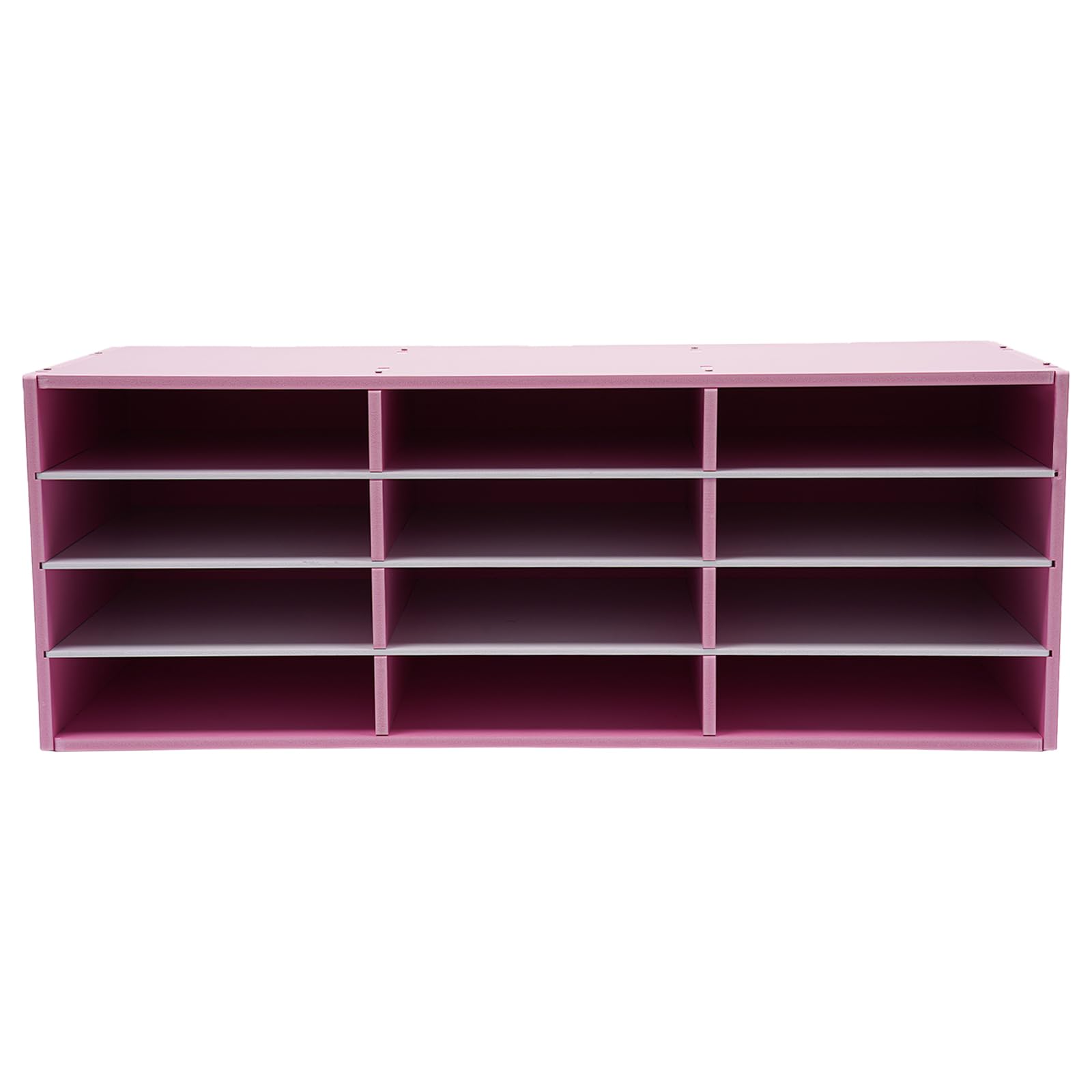 Organizer per letteratura con 12 scomparti e ripiani regolabili per l'organizzazione della casa e dell'aula, armadietto per posta, 78,7 x 30,5 x 30,5 cm
