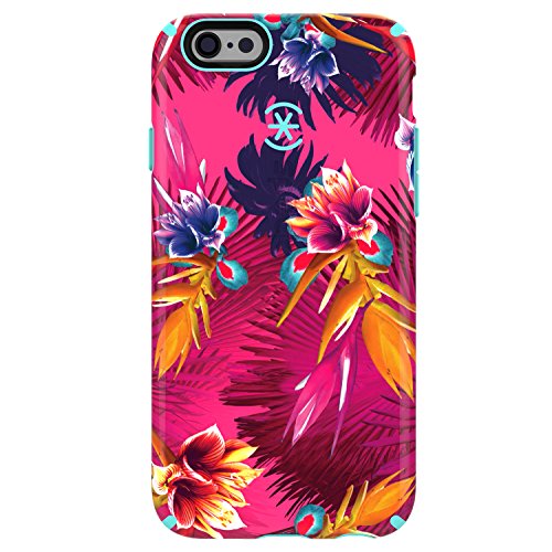 Speck Products Inked CandyShell Case for iPhone 6/6s - Retail Packaging - Wild Tropic Fuchsia/Mykonos Blue