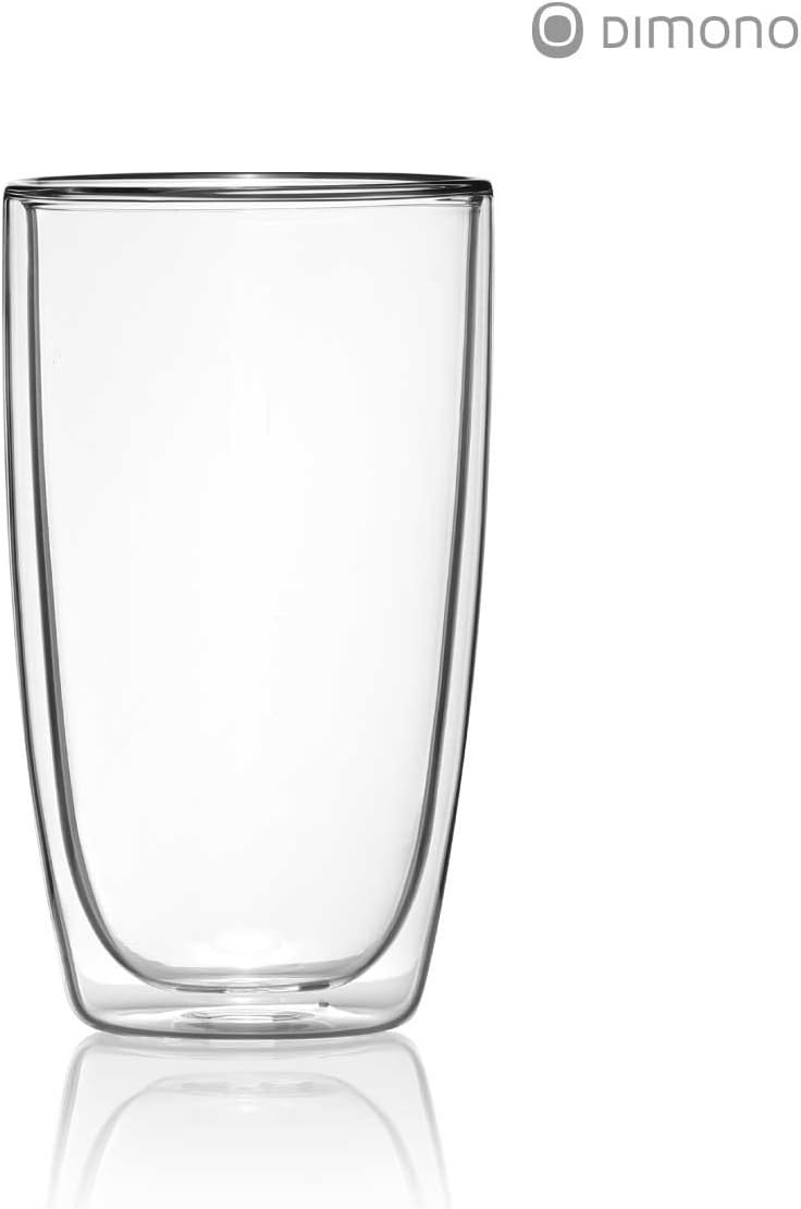 Dimonoยฎ Double Walled Borosilicate Glass Water Glass Latte Macchiato Long Drink & Cocktail Glasses (1 Piece Long Drink Glass) - Image 3