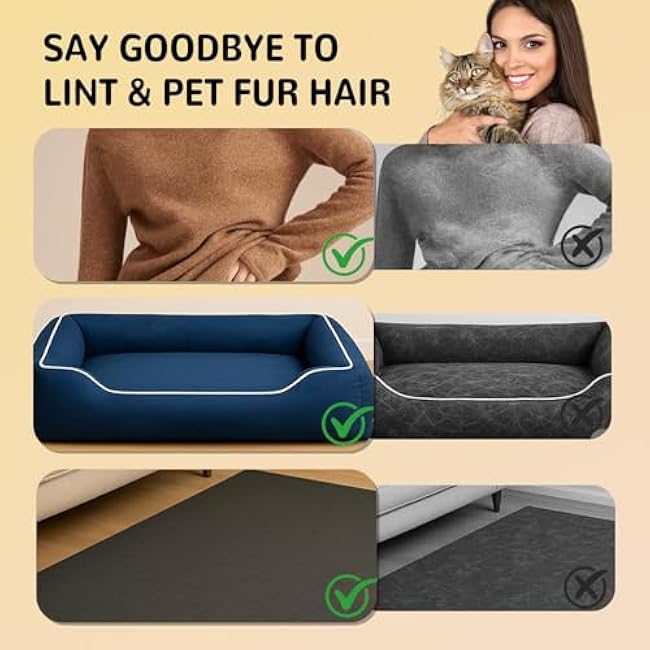 Pet Hair Removal Gloves for Cats & Dogs, Reusable & Washable Electrostatic Pet Hair Remover Gloves Tool, The Magic Brush Pet Hair Remover for Laundry, Couch, Furniture, Carpet, Car Seat Surface (2pcs)-YVXnV8nW