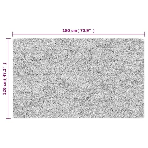 Tapis de chambre doux gris 120x180 idéal pour pieds nus - 4