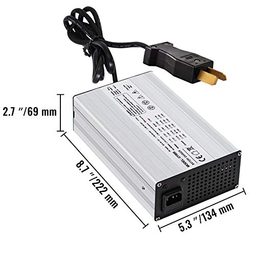 Vevor Golf Cart Battery Charger 36V Club Car Charger 18A Golf Cart Electric Charger Splayed Plug/Led Club Car Battery Charger Aluminum Shell Power Wise Golf Cart Battery Charger For Ez Go Yamaha #TOP7