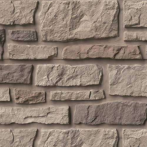 Tando Creek Ledgestone Composite Stone Exterior Siding Panels 1/2 Square (Rocky Mountain Clay)