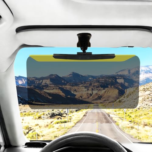 DOOUBAO Sun Visor Extender for Car, 2 in 1 Day and Night Universal Sun Visor Extender for Car Easy to Install, Upgraded UV400 Anti-Glare Protects from Glare, UV Rays, Snow Blindness for Safe Driving