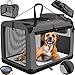 Lovpet® Hundebox Hundetransportbox faltbar Inkl.Hundenapf L 70x52x52cm Transporttasche Hundetasche Transportbox für Haustiere, Hunde und Katzen Haustiertransportbox Anthrazit