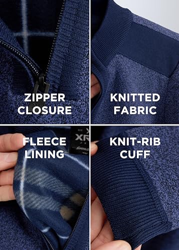 X RAY Boys (6-12) Quarter Zip Fleece Flannel Lining Sweater, Classic Fit Mock Neck Knit Kids Sweater for Fall and Winter4