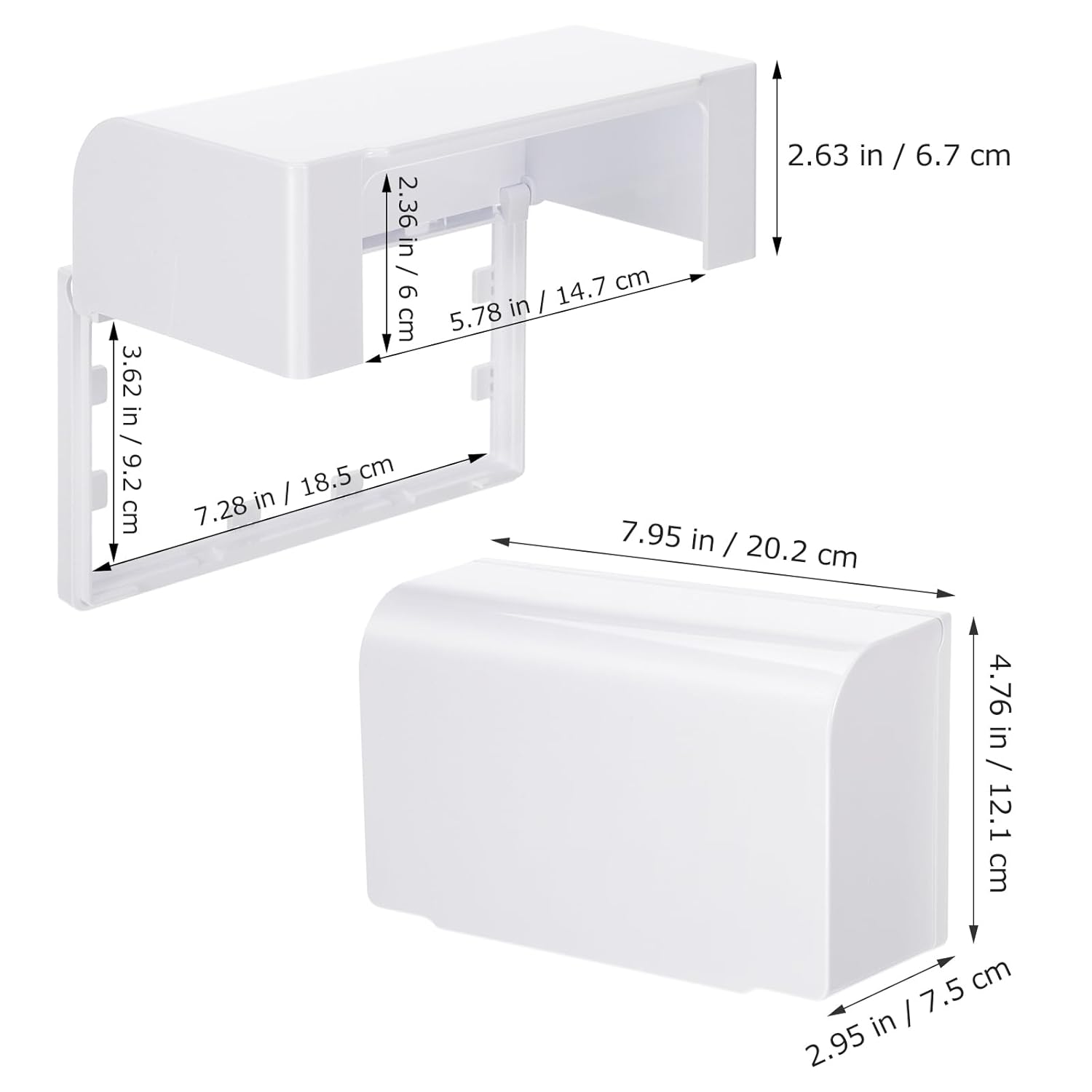 VANZACK Safety Outlet Cover Case Box, Outlet Covers Baby Proofing, Double-Position Socket Covers for Outlets Baby Proof, Plug Covers for Electrical Outlets