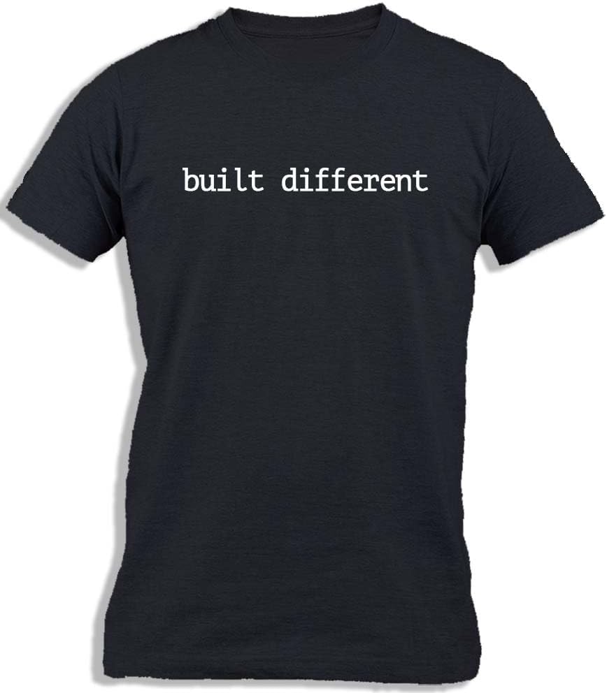 โข Built Different | Strong Attitude Motivation Phrases | Funny Sarcastic Humor Joke Cotton T-Shirt For Men