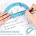 Hoiny 10 Pack Clear Protractor, 6 Inch Plastic Protractors, 180 Degrees Accurate Math Geometry Tools for School, Office, Classroom (Blue)
