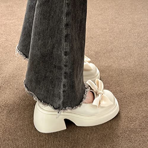 Image of Women's Platform Mary Janes Heart Cat Buckle Rivets Ankle Lolita Gothic Princess Platform Pumps Patent Leather Thorn Vintage Traditional Embroidery Upper Dress Shoes