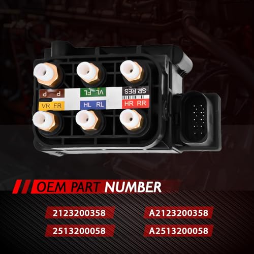 Luftfederung Steuerventil Ventilblock Ersatz für M/GL-Klasse W164 X164 ML350 GL320 GL350 GL450 GL500 CDI ML280 ML300 ML420 ML500 4 ma tic Autozubehör Teil# 2513200058 2123200358