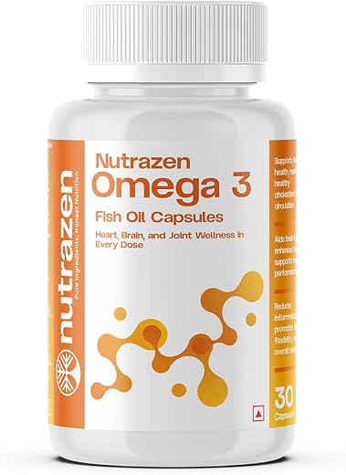 Nutrazen Omega-3 Supplement | Triple-Action Support for Heart, Brain &amp; Joints with EPA &amp; DHA | Improves Mobility &amp; Everyda...