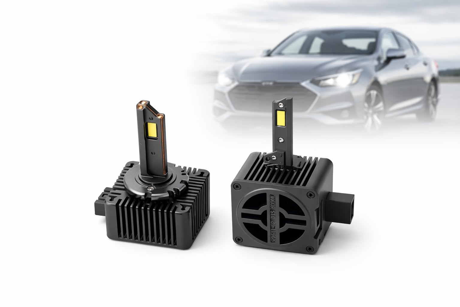 Bombillas LED D1S 100W 6000K CANBUS Sin Error, Kit Conversión Xenón a LED, Alta Potencia 20,000LM, Luz Blanca Fría, Plug & Play, Compatible con Faros D1S HID
