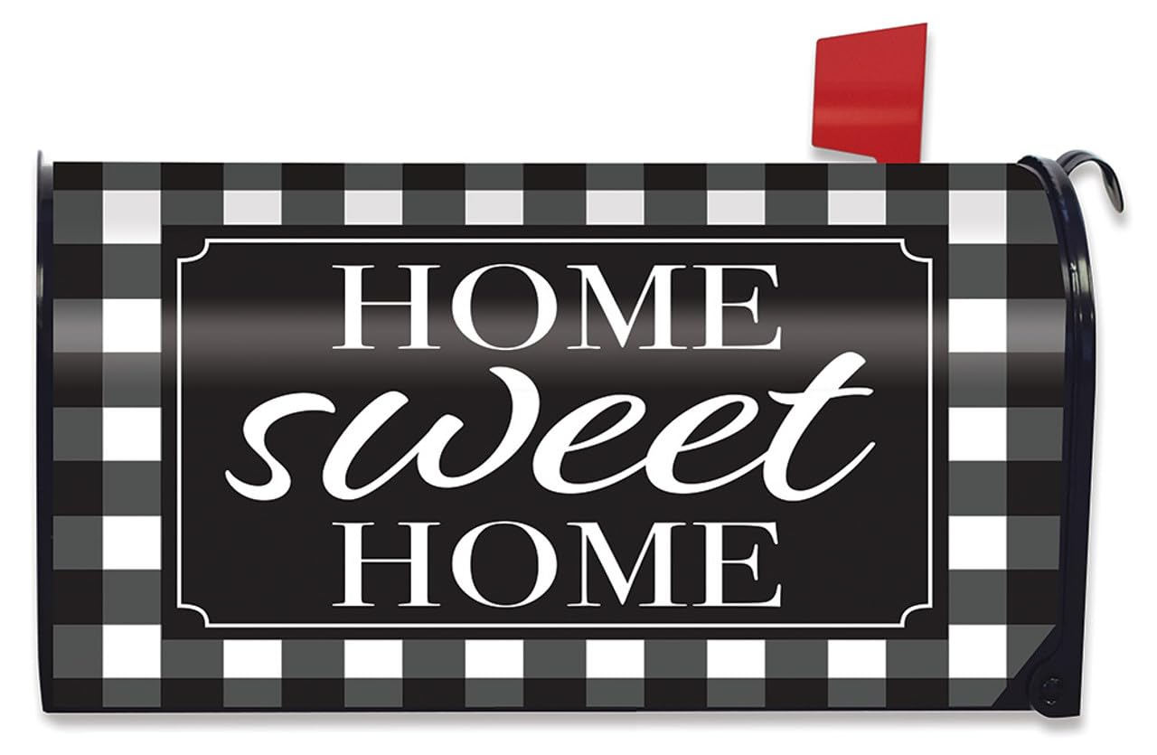 Briarwood Lane Home Sweet Home Checkers Spring Mailbox Cover