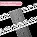 Lace Ribbon, White 1/2''×5 Yards Crocheted White Lace Trim for Sewing Vintage Scalloped Edge Lac Ribbons for Crafts, Gift Wrapping, DIY Sewing Making, Scrapbooking, Wedding Bouquet Decorations