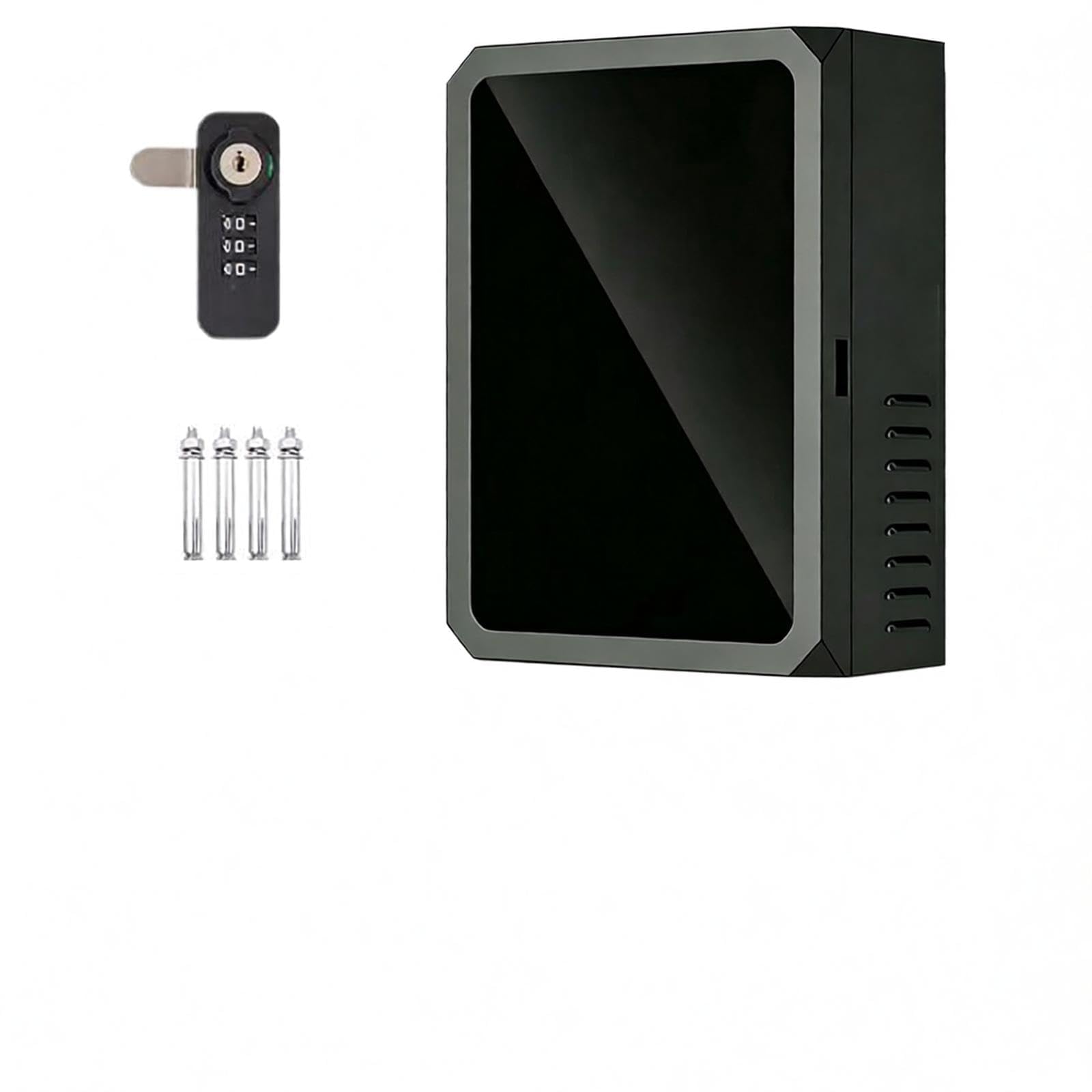 Tettoia Protettiva per Wallboxs, Copertura Wallbox Esterno con Finestra, Custodia Protettiva per Caricatore Auto Elettrica, Resistente alle Intemperie Black,50x25x70cm