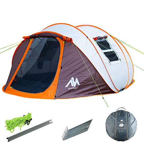 ayamaya Pop Up Tents with Vestibule for 4 to 6 Person - Double