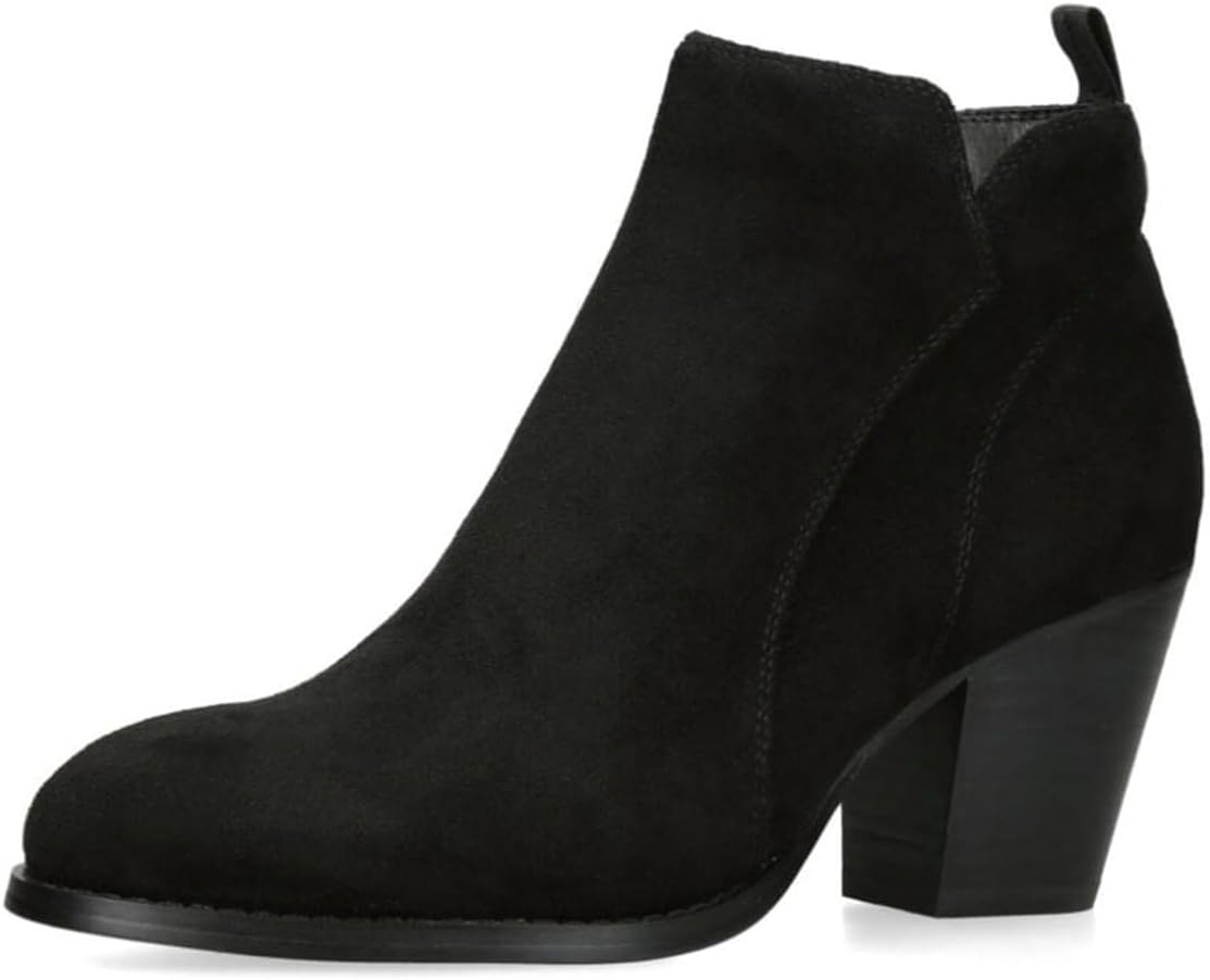 FOWT Women Comfy Round Toe Chunky Mid Heel Ankle Boots Side Zipper Ladies Trendy Casual Daily Booties Size 4-16 US