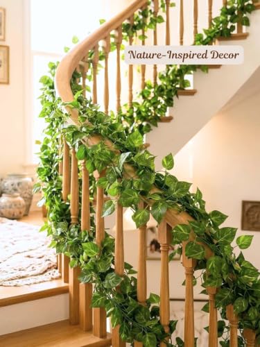Image of Bombay Greens Artificial Money Plant Vine | Realistic Money Plant Creeper for Wall Hanging, Door, Balcony & Home Office Decor | Artificial Green Hanging Vines for Decoration & Festival - Set of 3