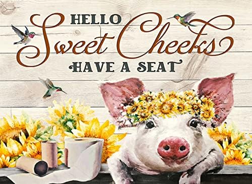 PINLVHG DIY 5D Diamond Painting Kits, Full Diamond Crystal Rhinestone Letter Picture Animal Pig Sunflower Adult Kids Number Kit Art Craft Home Wall Decor Gift (16x12 Inch)
