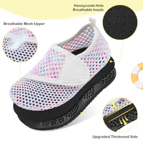 LeIsfIt Toddler Water Shoes Girls Boys Swim Beach Shoes Barefoot Aqua Socks Kids Non-Slip Water Socks4