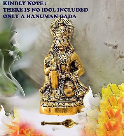 Golden Color Hanuman Gada Key Chain/Pendant, Golden colour Pack of 1